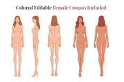 Female Fashion Croquis Bundle, a Person Illustration by Shorena Fashion Draws (Thumbnail 7 of 13)