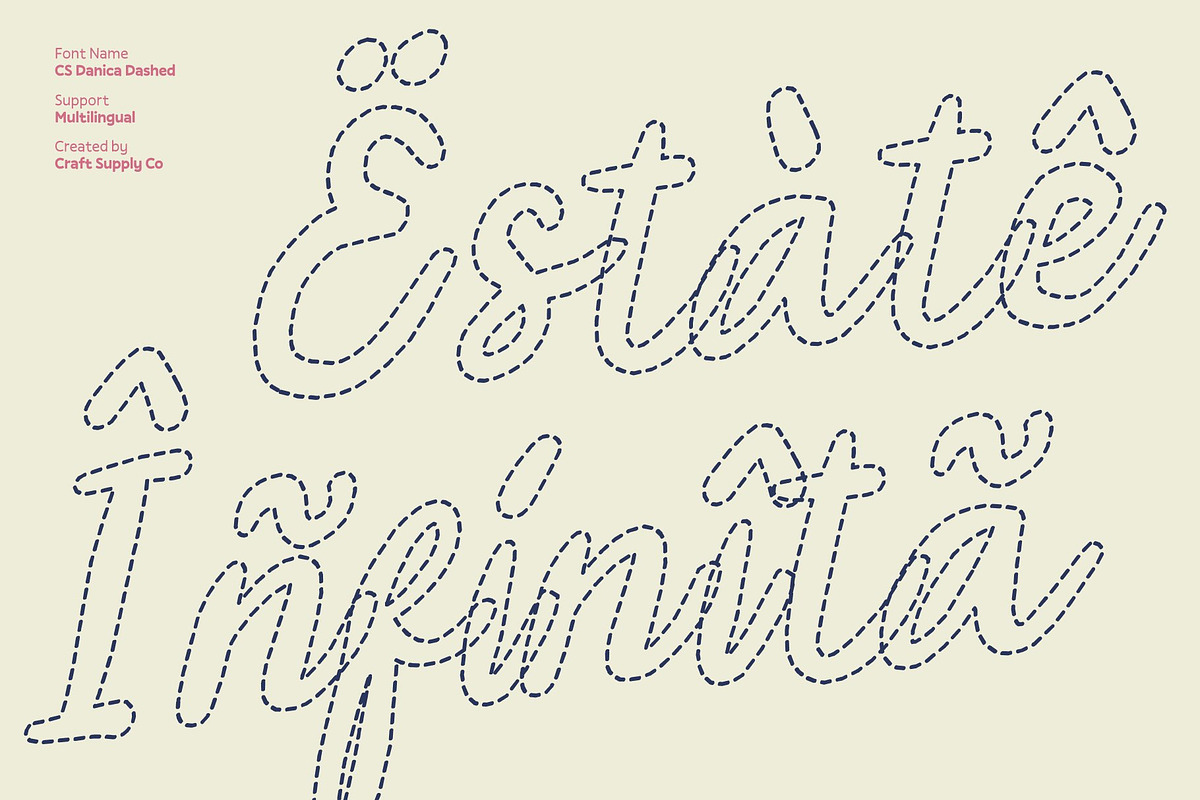 CS Danica Dashed, a Script Font by Craft Supply Co. (Photo 7 of 8)