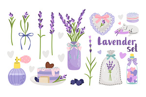 Lavender collection with flowers, an Object Illustration by Stock-Smart-Start