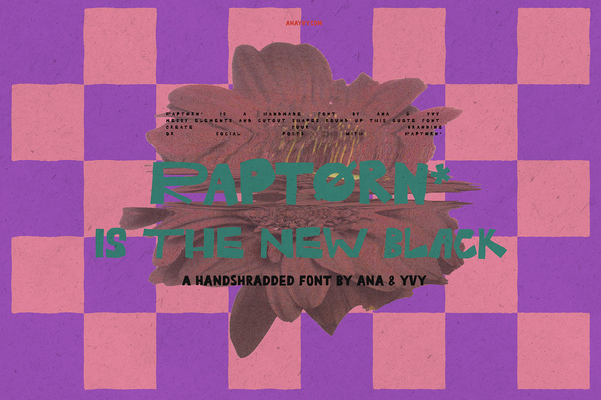 RAPTORN cutout marker retro font, a Sans Serif Font by ana & yvy (Photo 2 of 8)