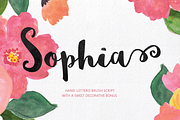 Sophia Hand-lettered, a Script Font by Emily Spadoni (Thumbnail 1 of 5)