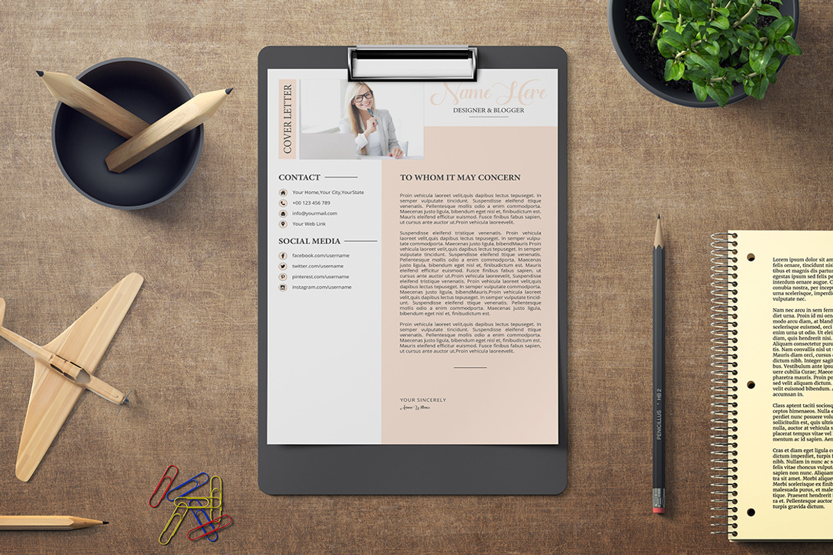 Professional Resume | CV | V-01, a Resume Template by Rimana_Templatehive (Photo 3 of 4)