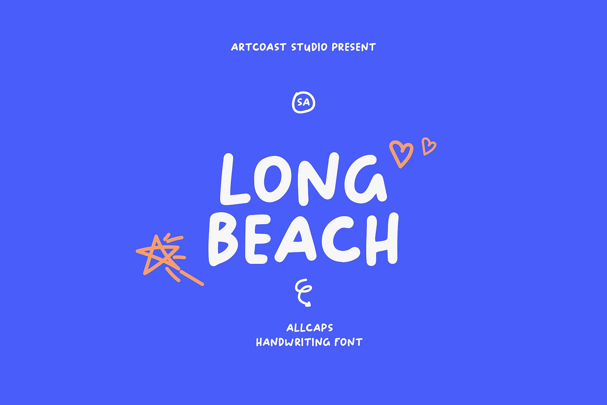 Long Beach - Handwriting Font, a Handwritten Font by Artcoast Fonts (Photo 1 of 17)