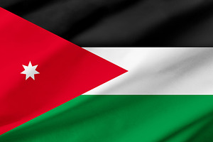 Jordan flag background with waving fabric texture, a Wallpaper Photo by Davizro's Market