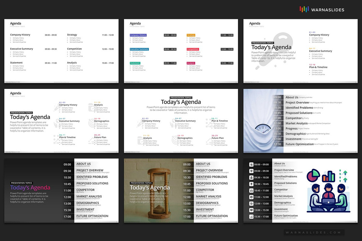Agenda Meeting PowerPoint Templates, a Presentation Template by Warna Works (Photo 4 of 12)