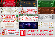 Merry Christmas Facebook Covers, a Social Media Template by Creative  designer (Thumbnail 1 of 8)