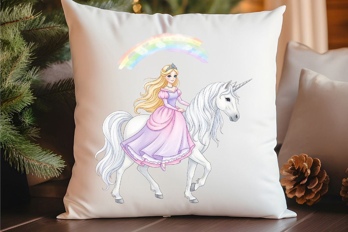 Fairy Tale Princess Clipart, an Illustration by Watercolor design (Photo 2 of 6)