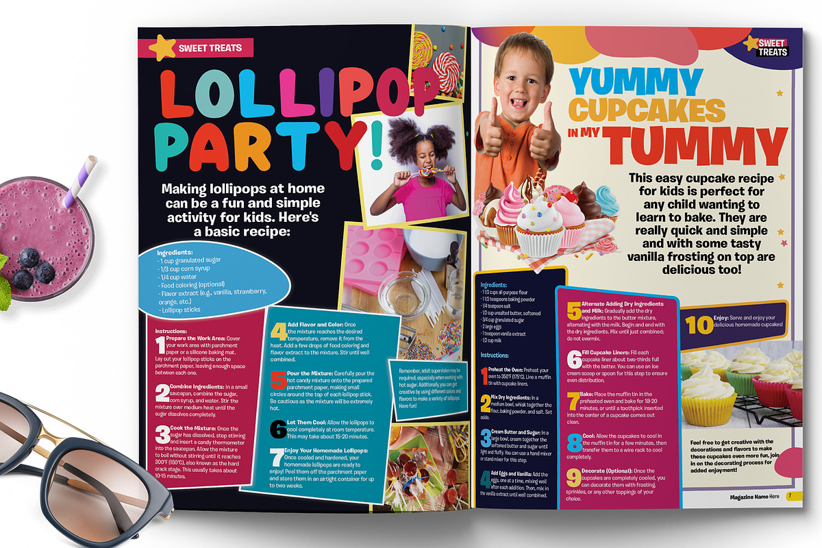 kids magazine template