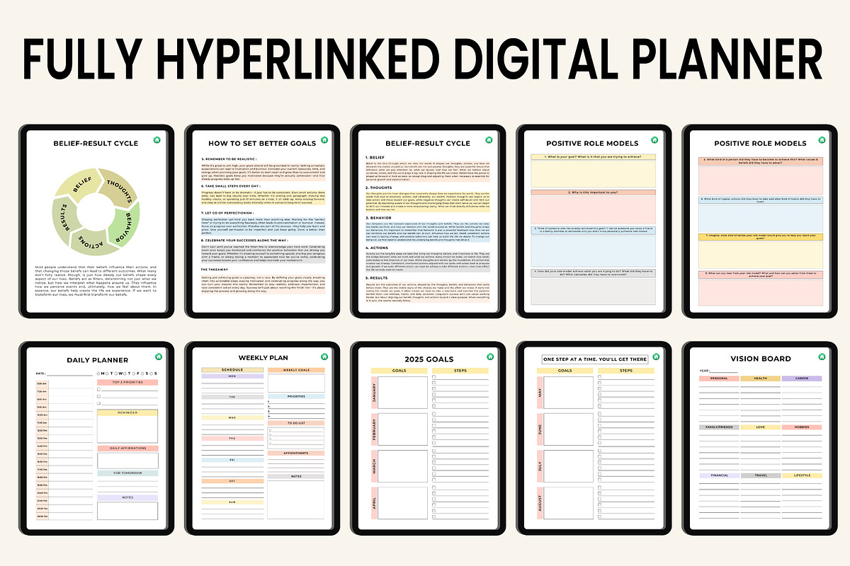 2026 Goal-Setting & Motivativation, a Stationery Template by Designmela01 (Photo 2 of 10)