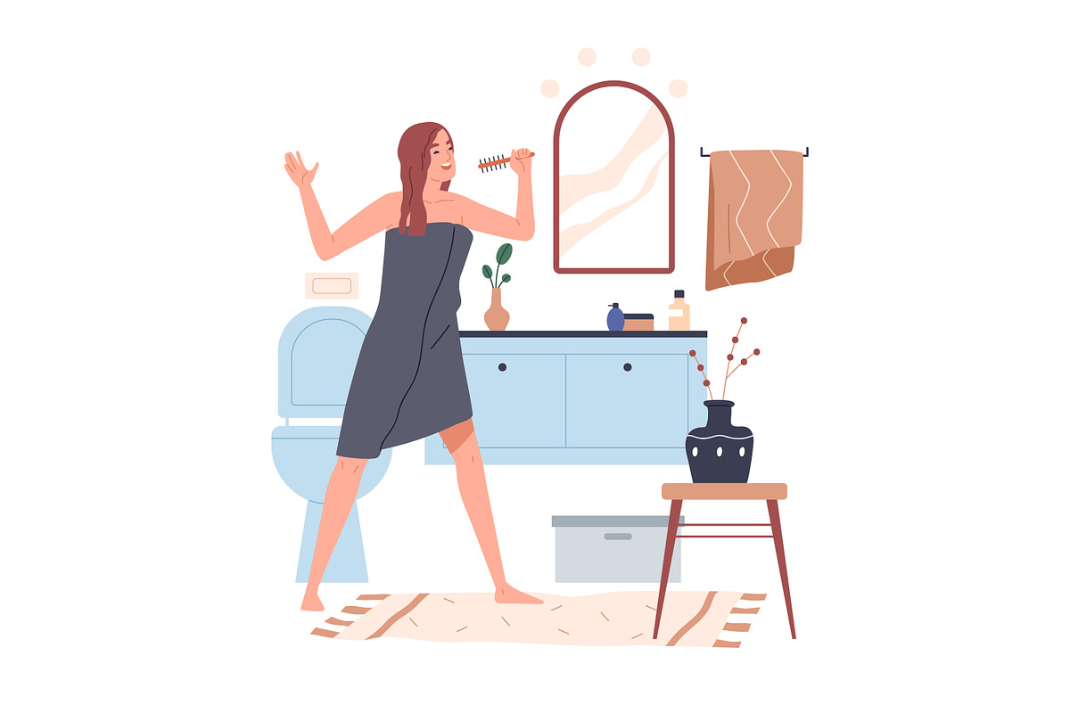 People do bathroom hygiene routine, a Person Illustration by Good Studio (Photo 13 of 13)