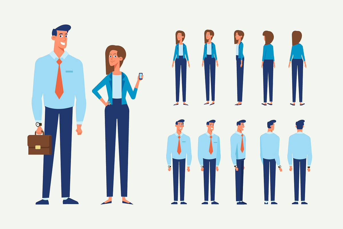 Business people animation set, a Person Illustration by Vector_Art