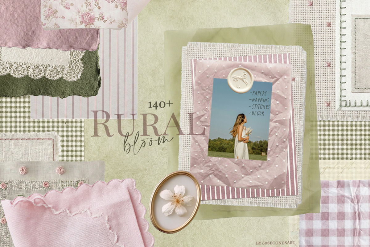 Rural bloom Cottagecore Scrapbooking, an Object Graphic by 60secondsArt (Photo 1 of 10)