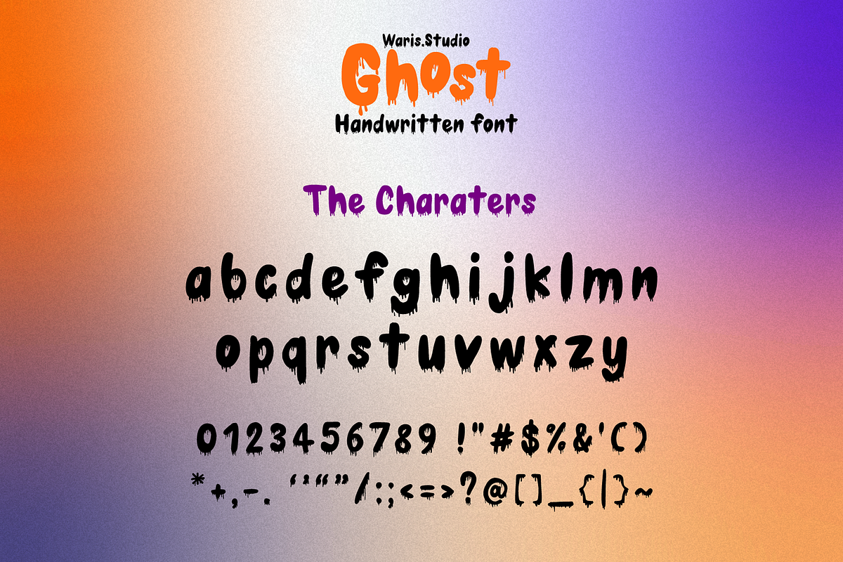 Ghost font+13 Halloween SVG Designs, a Handwritten Font by Waris Studio (Photo 9 of 10)