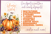 Whimsical Pumpkins Clip Art, a Seasonal Illustration by Whimsy & Wishes (Thumbnail 5 of 5)