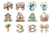 Whimsical Spring Easter Clipart, an Illustration by Design Market (Thumbnail 3 of 3)
