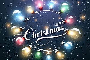 Christmas Lights. Holiday Vector Set