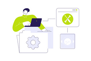 Get support abstract concept vector, a Technology Illustration by Visual Generation
