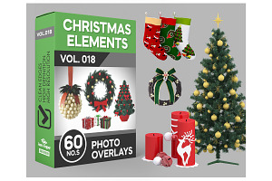 60 Christmas Elements Photo Overlays, a Holiday Photo by KenScape
