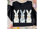 Floral Toile Easter Bunny Png, an Illustration by designcity5 (Thumbnail 3 of 9)