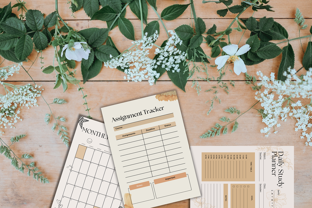 Canva Aesthetic Student Planner, a Stationery Template by WynterLife Studio (Photo 8 of 9)