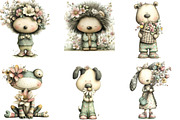 Whimsical Spring Animals Clipart, an Illustration by Designking (Thumbnail 2 of 5)