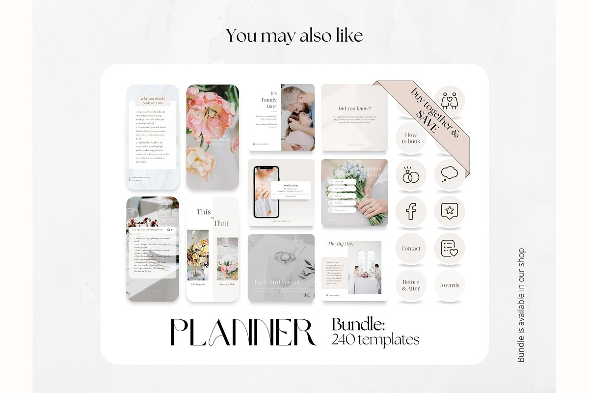 70 Wedding Event Planner Stories, a Social Media Template by PatternLab. (Photo 9 of 9)