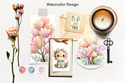 Dinosaurs watercolor clipart, an Illustration by DreamCafeArt (Thumbnail 3 of 7)