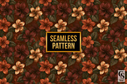 Moody Fall Plumeria Seamless Pattern, a Pattern Graphic by Creative Store (Thumbnail 4 of 5)