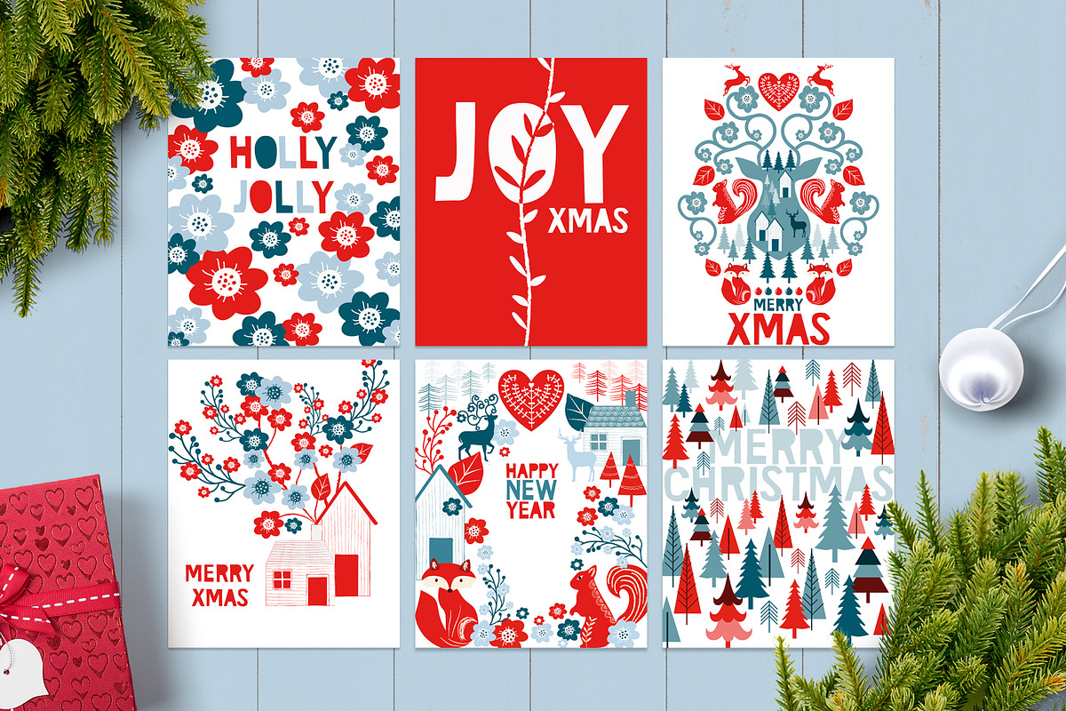 Scandinavian Christmas Cards Pack, an Illustration by Chus Moreno Studio (Photo 8 of 12)