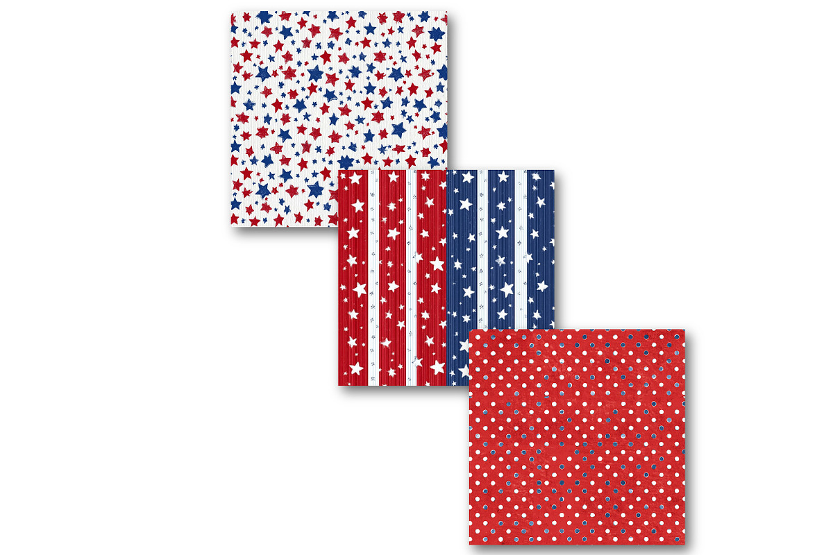 4th Of July Paper Backgrounds, a Pattern Graphic by SinaCreation (Photo 4 of 5)
