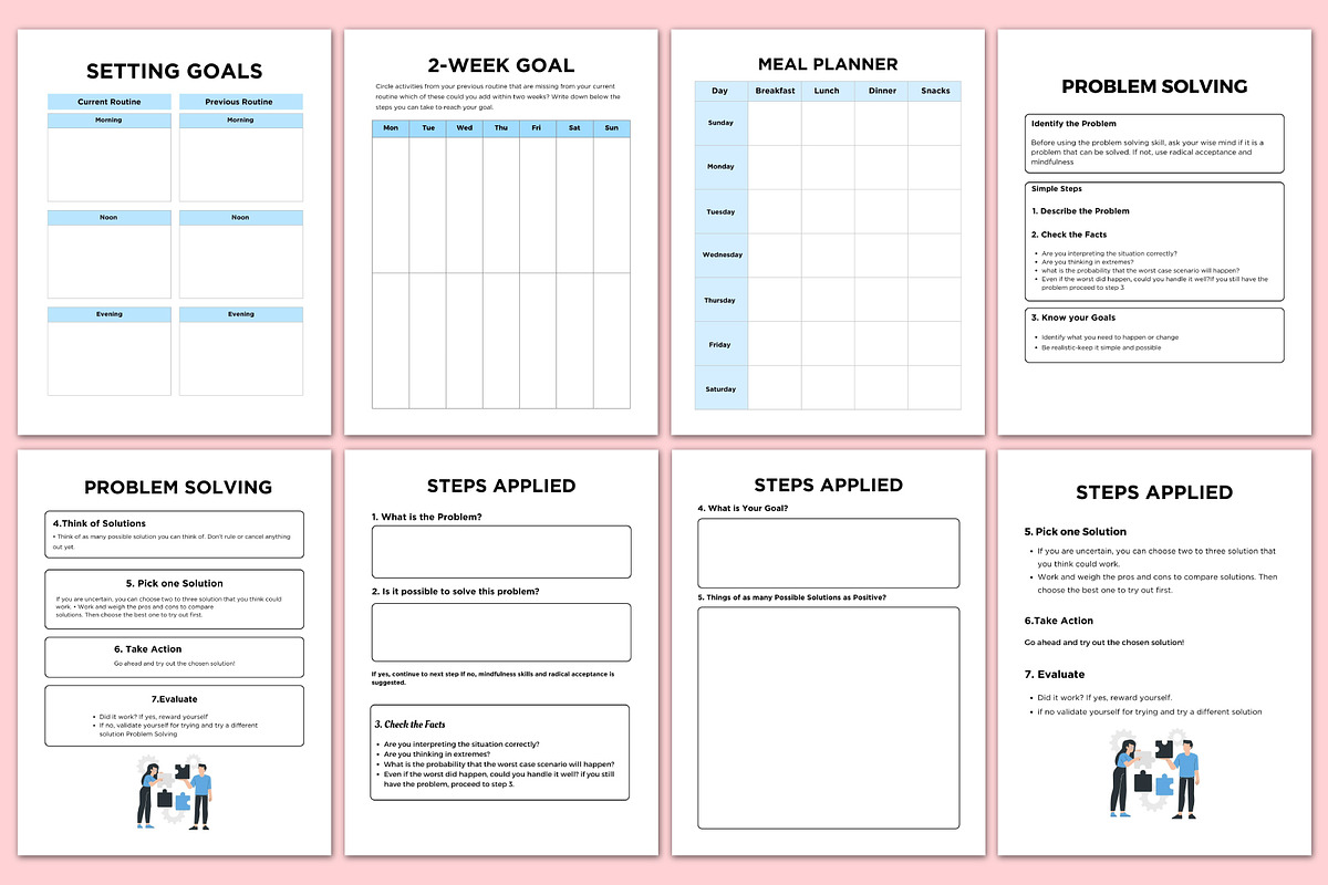 2024 Problem Solving Planner Canva