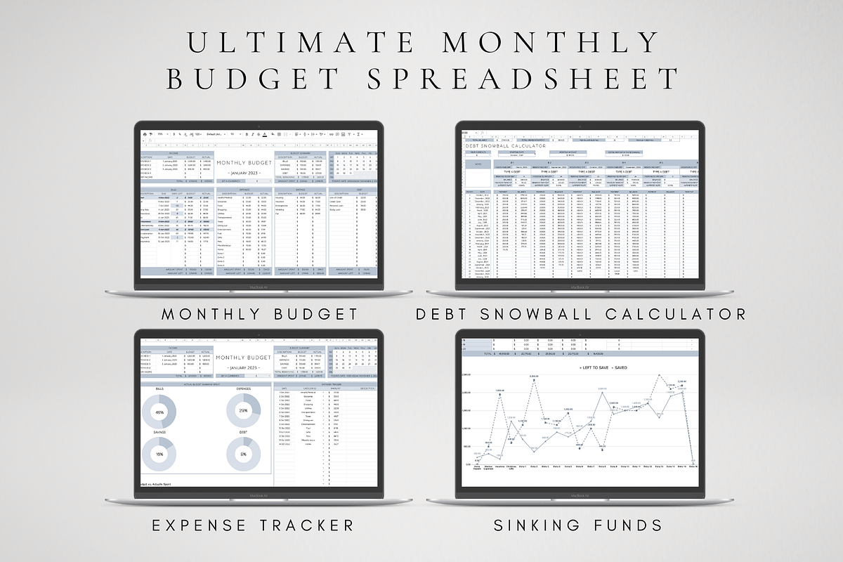 Ultimate Monthly Budget Tracker, a Templates & Theme by BRANDcontent (Photo 4 of 7)