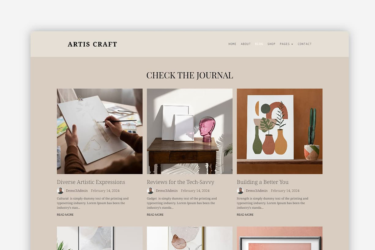 Artis Craft WordPress Theme preview 4