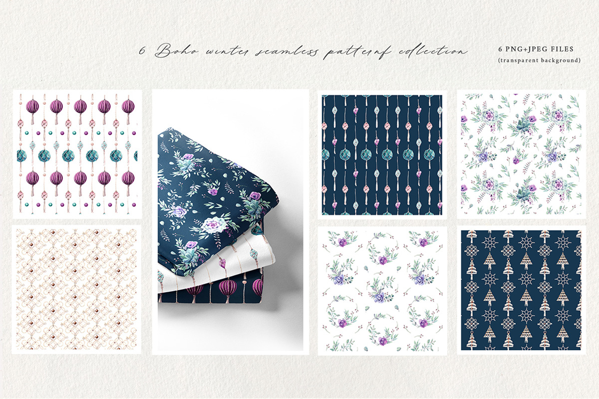 BOHO WINTER Watercolor set, a Decorative Illustration by Lemaris (Photo 7 of 8)
