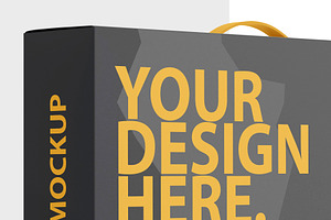 Box With Handle PSD Mockup