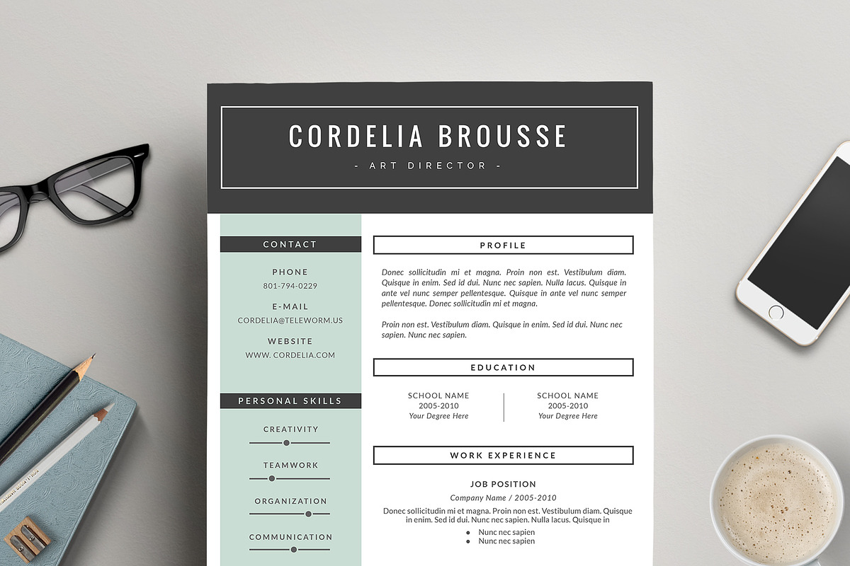 Resume Template 3 Pages, CV Template, a Resume Template by This Paper Fox (Photo 1 of 5)