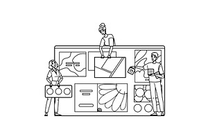 logo mood board website vector, a Person Illustration by pikepicture