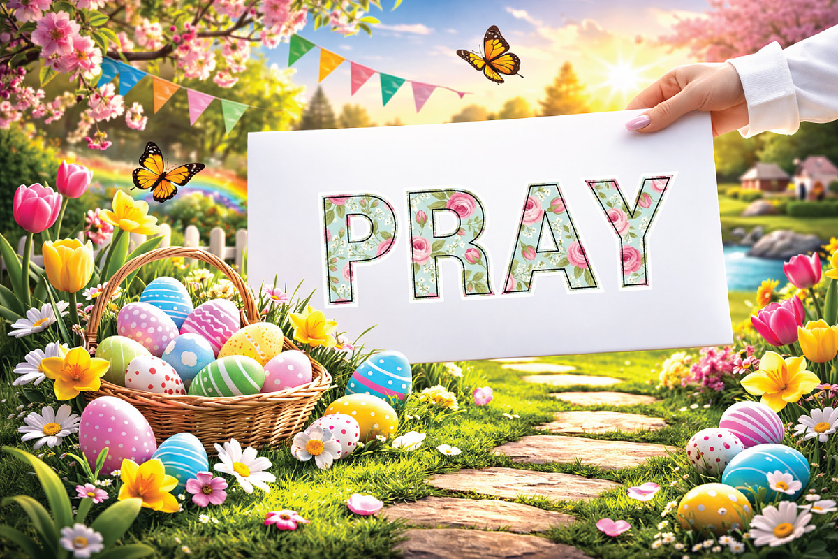 Easter Floral Christian Pray Png, an Illustration by Black Bird Studio (Photo 3 of 3)