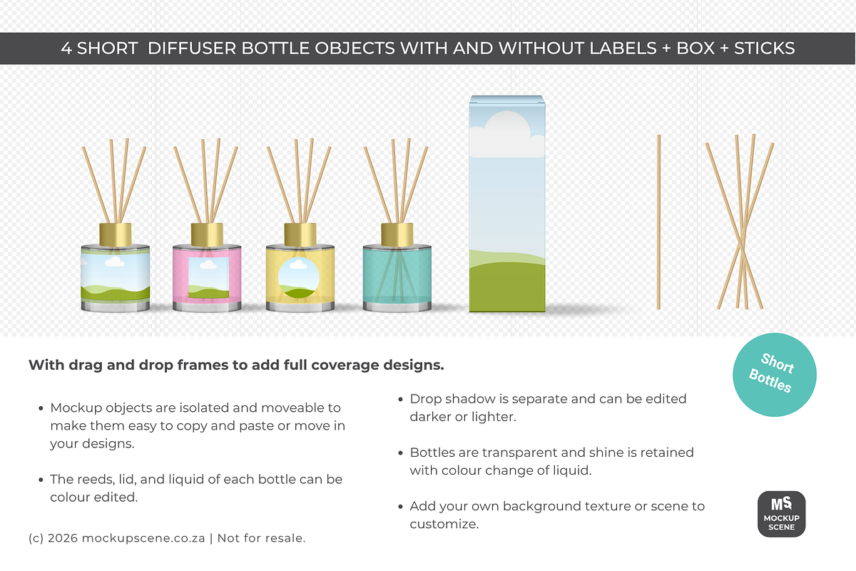 Reed Diffuser Bottle Canva Mockup, a Household Mockup by Mockup Scene (Photo 4 of 10)