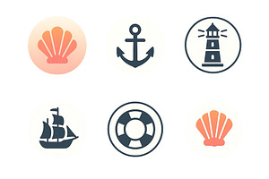 Various nautical symbols including, an Illustration by ZinetroN