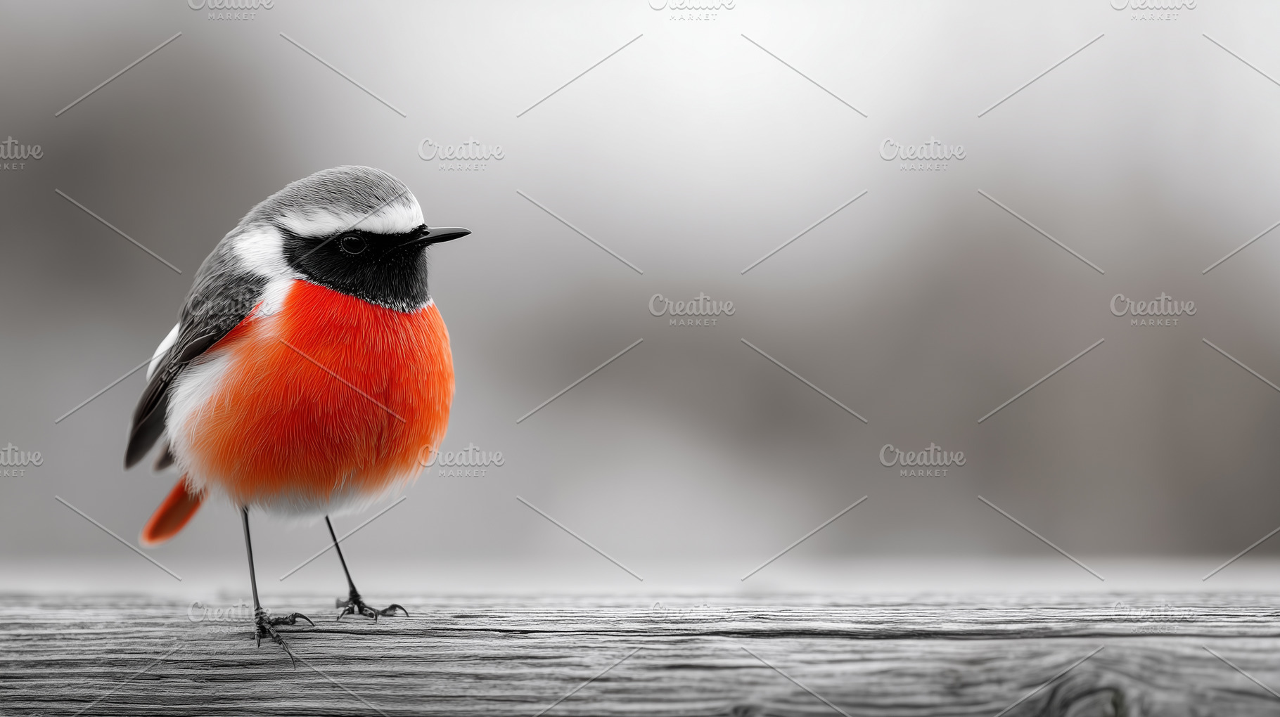 Beautiful small bird with bright red, an Animal Photo by MistyDay