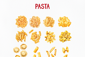 Pasta Italiana Watercolor Collection