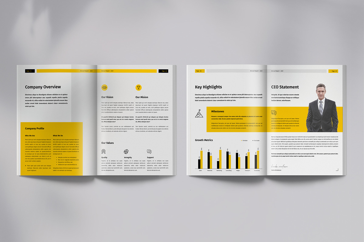 Annual Report, a Brochure Template by Orcshape Studio (Photo 5 of 12)