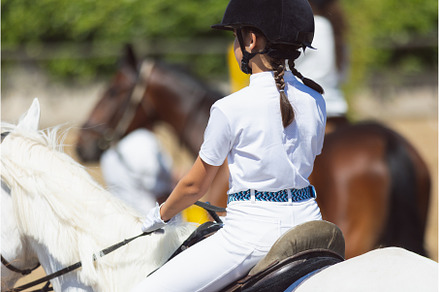 Equestrian sport - a little girl on, a Sports & Recreation Photo by Barcelona_dreams