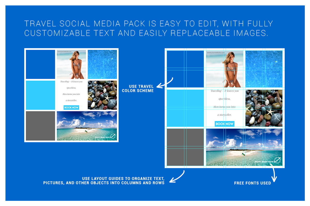 Travel Social Media Pack, a Social Media Template by Boris Cupac (Photo 12 of 14)