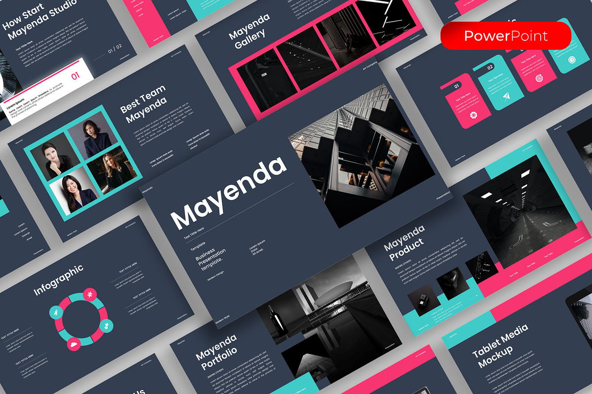 Mayenda – Business PowerPoint, a Presentation Template by kreatifreya (Photo 1 of 5)