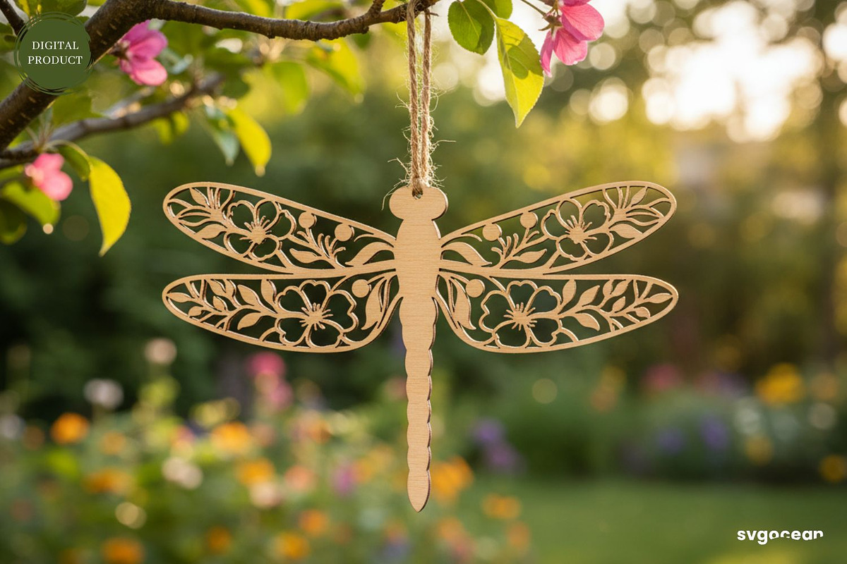 Spring Dragonfly Ornaments Bundle, a Decorative Illustration by svgocean (Photo 8 of 8)
