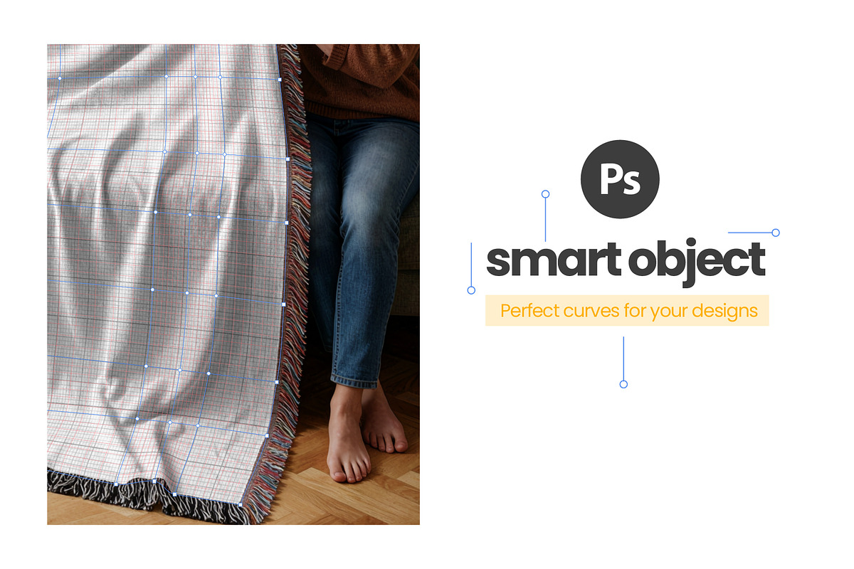 Woven Blanket Mockup x4 PSD PNG, a Household Mockup by Mockups Studio (Photo 3 of 9)