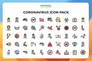 Coronavirus Icon Pack, a Duotone Icon by Wencory