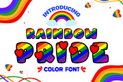 Rainbow Pride Color fonts, a Font by Fox7 By Rattana (Thumbnail 1 of 8)